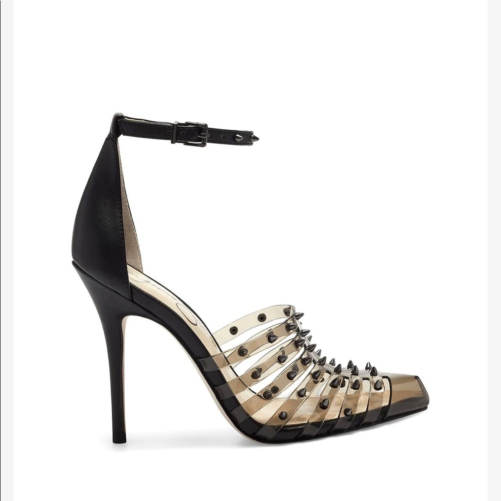Jessica Simpson “Westah” Studded High Heel Pumps – Smoke (Size 9) - Picture 2 of 7